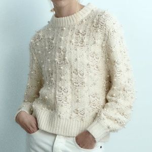 Zara Pearl Sweater